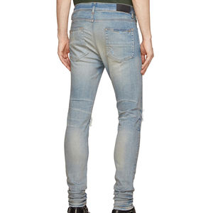 100% algodón de alta calidad de secado rápido nuevo diseño personalizado lavado con piedra de talla grande pantalones vaqueros elásticos Rip Skinny Denim Jeans para hombres - Product Image 3