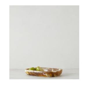 Bol de service en résine haut de gamme fait main, effet marbre brillant, finition élégante, écologique, léger, pour fruits, salades, maison et fêtes - Product Image 1