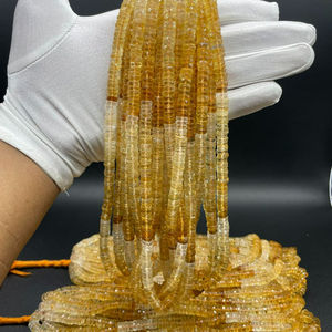 5-7มม. Citrine ทองเหลี่ยมเพชรพลอยอัญมณีธรรมชาติลูกปัดยางหลวมสำหรับเครื่องประดับ - Product Image 2