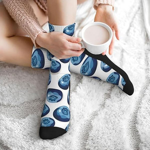 Calcetines estampados cómodos con punto transpirable y diseños llamativos Calcetines estampados de moda con gráficos vibrantes - Product Image 6