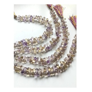 Perles à facettes en forme de larme d'amétrine de qualité d'exportation pour des créations uniques de colliers et de boucles d'oreilles disponibles à un prix abordable - Product Image 1