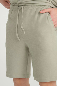 Ensembles courts pour hommes 2 pièces décontractés respirants d'été, survêtements à manches courtes en polyester/coton pour la course à pied - Product Image 4