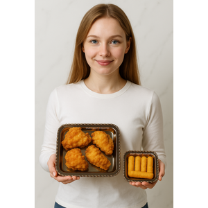 Assiettes de service alimentaires en métal de vente chaude argent fini pour Table à manger collations aux fruits secs assiettes carrées polyvalentes - Product Image 3