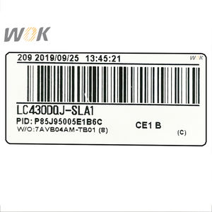 Pannello LCD per TV LG da 32 40 43 50 55 60 65 70 <span class=keywords><strong>75</strong></span> 82 85 86 98 Pollici, Display per TV LC430DQJ(SL)(A1) - Product Image 5