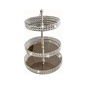 Soporte para tartas de 2 niveles, accesorio de moda superior para decorar y servir tartas, etal, forma redonda, uso en el hogar y el hotel - Product Image 4