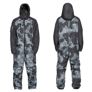Traje de Esquí Personalizado Impermeable y Aislado de una Pieza, Chaqueta Azul con Capucha, Diseño de Paneles, Pantalones de Snowboard Resistentes al Viento, Mono para Traje de Esquí - Product Image 6