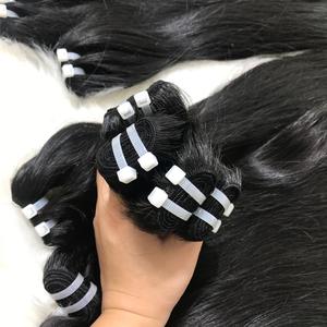 100% mechones rectos súper doblemente dibujados de cabello humano sin procesar virgen de Vietnam de alta calidad Compre ahora Obtenga extensiones con descuento - Product Image 6