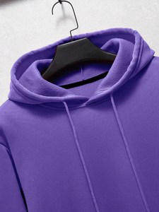 Personalizado para Kangaroo Pocket Fleece Hoodie 100% algodón liso teñido no tejido método hombres invierno transpirable a prueba de viento - Product Image 5