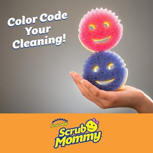 Éponges de cuisine Scrub Daddy Scrub Mommy pour la vaisselle et l'essuyage des déversements - Éponge de nettoyage double face pour la vaisselle (lot de 5) - Product Image 2