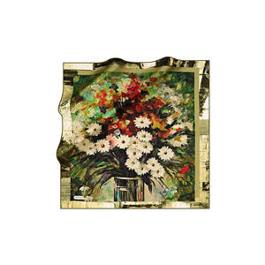 Green Cotton Floral Square <b>Scarf</b> - Product Image 1
