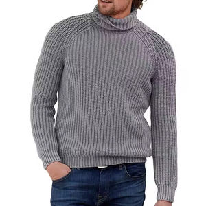 Suéter de Cuello Alto para Hombre, Personalizable, Tejido de Punto, con Forro, Suéteres y Sudaderas con Capucha, Ajuste Entallado, Suéter de Punto - Product Image 2