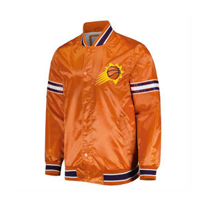 Chaquetas Bomber Unisex de Satén de Seda 100% Estilo Nuevo, Chaqueta Bomber de Satén Informal de Invierno para Hombre a la Moda al por Mayor - Product Image 4