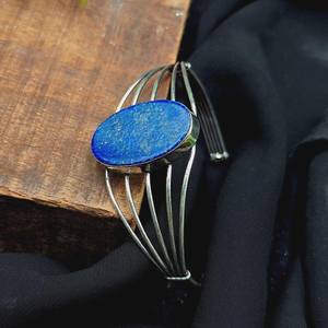 Pulseras de Joyería Fina Hechas a Mano en Plata de Ley 925 con Piedras Preciosas de Lapislázuli 100% Naturales, Venta al por Mayor - Product Image 3