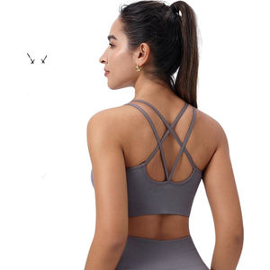 Soutien-gorge de sport torsadé pour femmes de haute qualité Soutien-gorge athlétique respirant à séchage rapide personnalisable à la mode pour femmes - Product Image 1