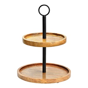 Trending Design Classic Round <b>Wooden</b> <b>Cake</b> Stand Perfect For Elegant Dessert Display At Anniversary Party And Family Gathering - Product Image 1