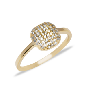 Minimalist Square CZ Design Rhodium Plated Wedding <b>Ring</b> Handcrafted <b>Dainty</b> 925 Sterling Silver Turkish Jewelry - Product Image 4