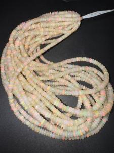 Opale éthiopienne 3-4 Mm perles de pierre rondelle lisse naturelle prête à expédier - Product Image 4