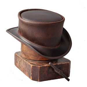 Chapeau classique en cuir véritable de haute qualité avec logo personnalisé et design en couleur pour hommes pour un usage quotidien Style d'image de mode - Product Image 5