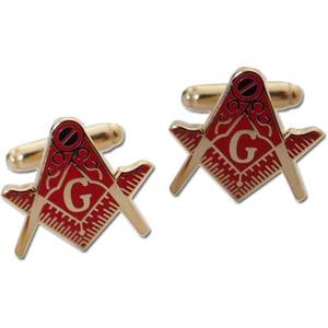 FREEMASON MASONIC MASON GOLD GP HECHO EN USA Gemelos - Product Image 3