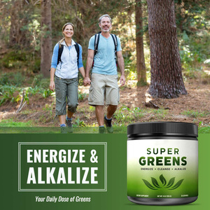 Özel etiket özelleştirilmiş formülü 2025 yeni Vegan şekersiz Superfood kanama organik <span class=keywords><strong>Protein</strong></span> süper yeşiller tozu - Product Image 4