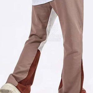 Fashion Design <b>Men's</b> Casual Lightweight Mid Waist Flare Baggy Sweatpants High Quality Customizable Plus Size 100% Cotton - Product Image 4