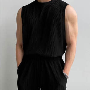 Débardeur en coton épais de compression tricoté décontracté pour hommes-Gym Fitness Singlet - Product Image 5