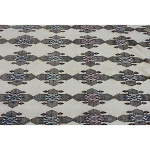 Alfombra Turca de 4.7x7 pies, Alfombra de Lana Vintage Kilim con Puntos Blancos - Product Image 5