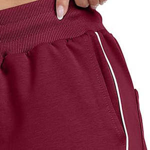 Verano de punto de algodón poliéster Casual mujeres para pantalones cortos con bolsillos correr deporte señoras atléticos trajes cómodos pantalones cortos de mujer - Product Image 4