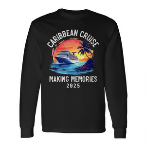 Camiseta de Manga Larga con Diseño Promocional para Combinar en Familia, con Amigos y Grupos, Recuerdo de Crucero por el Caribe 2025 - Product Image 2