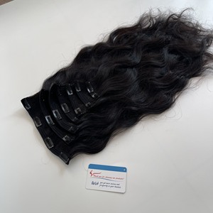 ¡NUEVO DISEÑO! Venta al por mayor de alta calidad 7 unids/set Clip ondulado natural sintético en extensiones de cabello humano peluca para mujeres - Product Image 6