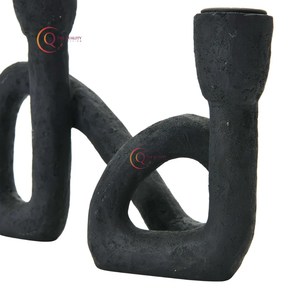 Wholesale Exporter Vintage Design 100% Metal Candle Holder Hot Sale New Arrival Black Color Powder Coated Unique Candle Jar - Product Image 3