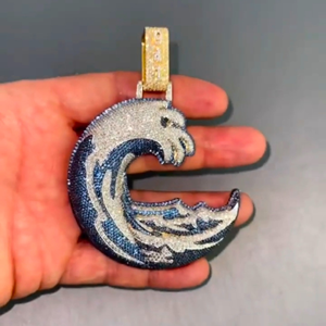 Colgantes y Dijes de Plata de Ley con Incrustaciones de Moissanita, Estilo Hip Hop, Personalizados, Bonitos, Chapados en Oro, 7 Quilates, Joyería para Hombre para Fiestas - Product Image 3