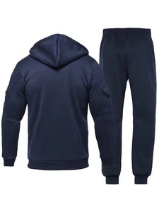 Sudadera con capucha personalizada conjuntos de algodón poliéster 400gsm Sudadera con capucha casual streetwear mujeres sudadera conjunto pullover unisex hombres sudaderas con capucha de lana BD - Product Image 3