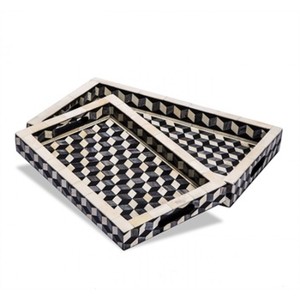 Plateau de service en bois de forme irrégulière pour la décoration de table de fête de mariage, la restauration, les restaurants, les cafés et les hôtels - Product Image 5