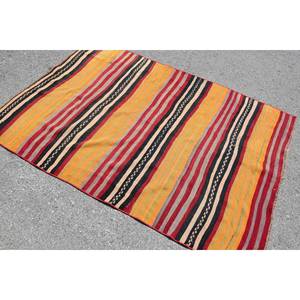 Tradicional rojo naranja 4,2X6,2 pies alfombra de lana de área grande Vintage turco Patchwork látex nuevo 10mm rectángulo pasillo habitación alfombras - Product Image 4