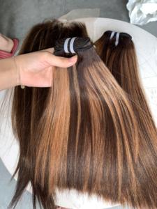 Cheveux vierges Remy 100% naturels, tissage droit à trame unique, pointes égales, couleur naturelle, marque VNHL, fournisseur Vietnamien - Product Image 3