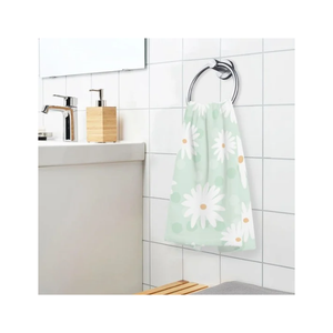Serviettes de cuisine en coton biologique 100% brodé, motif floral de coquelicot rouge, écologiques, lavables en machine, forme rectangulaire - Product Image 3