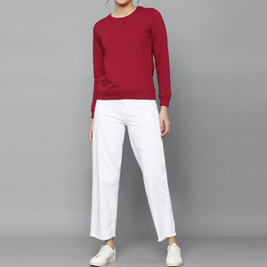 Vente en gros de sweatshirts et sweatshirts de haute qualité pour femmes de Offre Spéciale derniers modèles de chemises molletonnées de couleur unie - Product Image 2