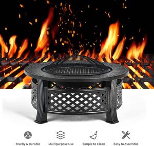 Premium Quality India Modern Iron <b>Fire</b> Pit Natural <b>Gas</b> 9999 BTU <b>Portable</b> Backyard Heating Patio Decorative Use Wholesale Best - Product Image 2