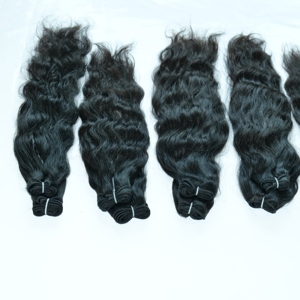 Extensiones de cabello humano de templo indio alineado con cutícula Virgen sin procesar 100% pelucas de Color 1B de estilo de onda profunda suelta - Product Image 4