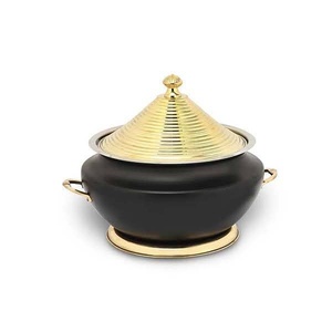 Ensemble buffet de chauffe-plats en acier inoxydable avec couvercle et porte-carburants Équipement de restauration commerciale - Product Image 3