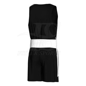 Combinaisons de boxe pour hommes, style 2025, couleurs personnalisées, 100% coton, respirantes, séchage rapide, service OEM, fabriquées au Pakistan - Product Image 4
