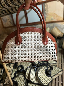 Producto caliente hecho a mano orgánico paja bolsa de playa bolso tejido Vietnam - Product Image 5