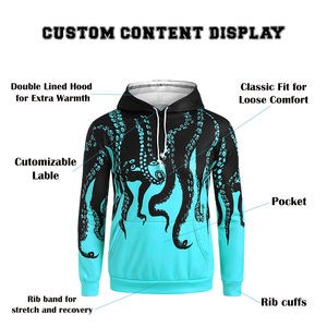 Sudadera con Capucha Sublimada para Hombre, Diseño Personalizado, Ropa Deportiva de Secado Rápido y Transpirable, Tela 100% Poliéster, OEM ODM, Logotipo Personalizado al por Mayor - Product Image 5