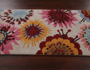 Tapis fait main en laine multicolore et à motifs festifs, tufté à la main, moderne, pour cuisine, salon, couloir - Product Image 5