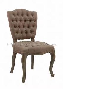 Silla de comedor Vintage de campo francés, silla de comedor tapizada de tela Vintage de granja para sala de estar, comedor, cocina - Product Image 2