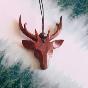 COLLIERS HANEMADE POUR FEMMES HOMMES NATUREL GRAND BOHO TRIBAL SONO BOIS Pendentif sur cordon réglable Collier fait main - Product Image 3