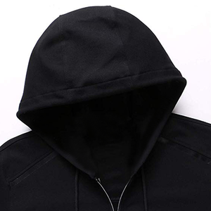Dernier modèle 2025 Survêtement pour homme fiable, épais, en molleton 100% coton, pour le jogging, avec logo personnalisé, prix usine, couleur noire - Product Image 4