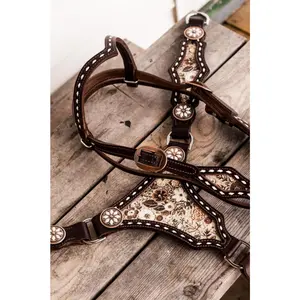 High Quality Horse Headstall Breast Collar Set Tack at best price