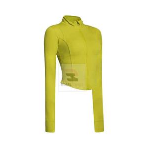 Vêtements de sport Hauts de yoga Logo personnalisé Veste de sport zippée à manches longues pour femmes - Product Image 2